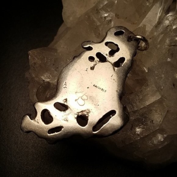 OOAK Sterling Mexican Fire Opal Pendant Artisan - Picture 5 of 5